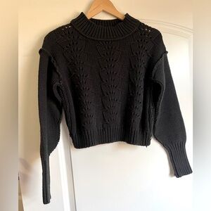 Free People Black Knit Sweater XS